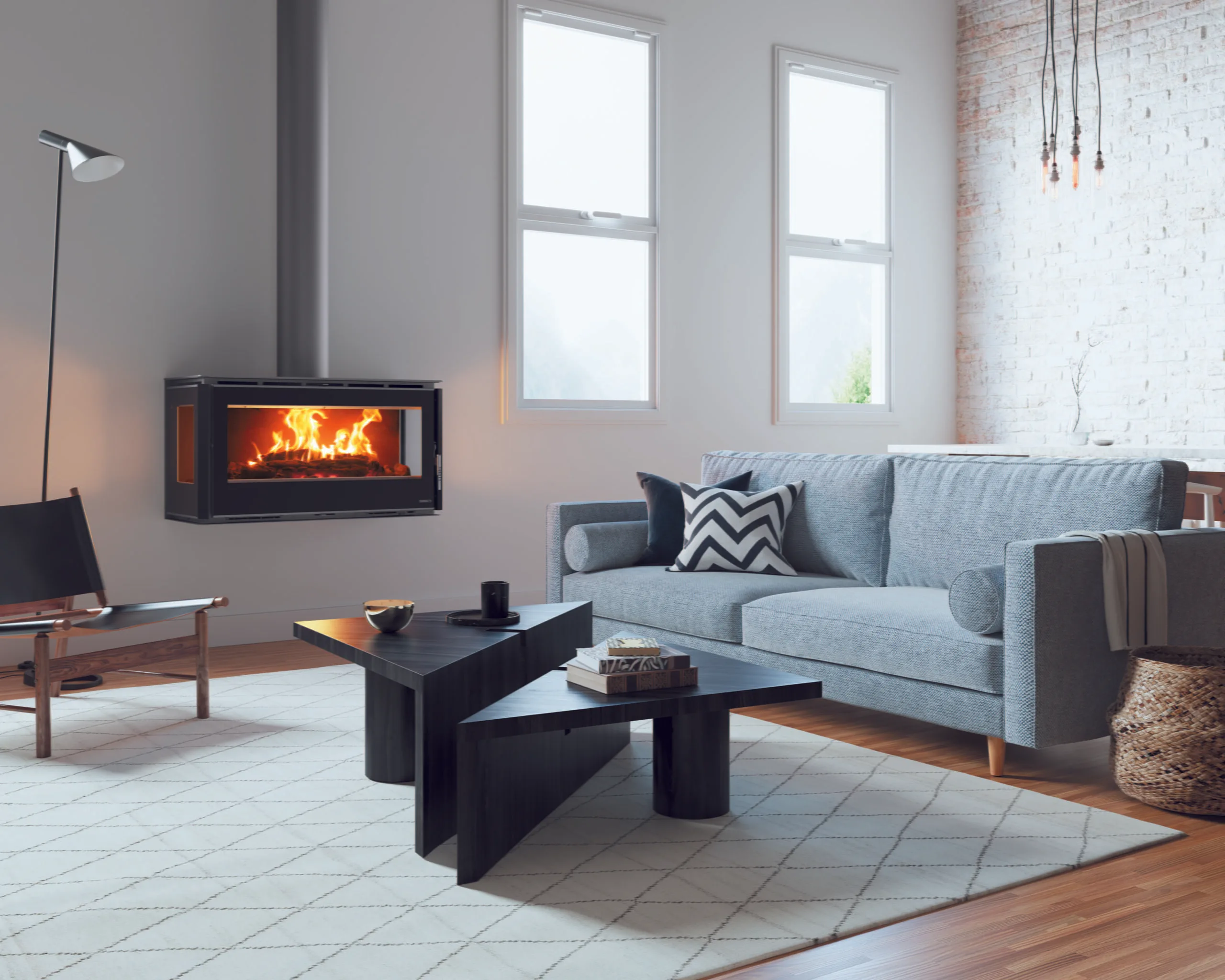 Carbel RA 3 Sided Fireplace
