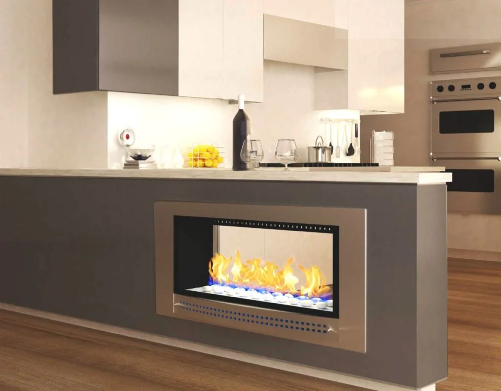 DOUBLE SIDED FIREPLACE