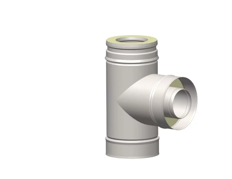 Hyper Fires - - T-Piece with soot collector DW 80mm ø - T Piece20DW2080mm20ø20 - Product