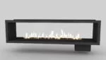 double sided firebox black
