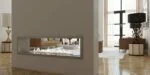 SAFIRE Built-in double sided gas fireplace