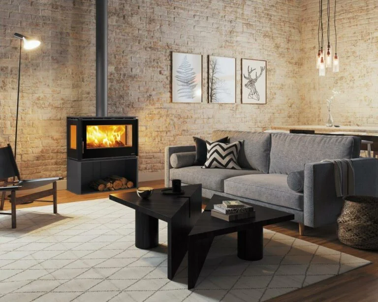 Carbel RA 3 Sided Fire With Base