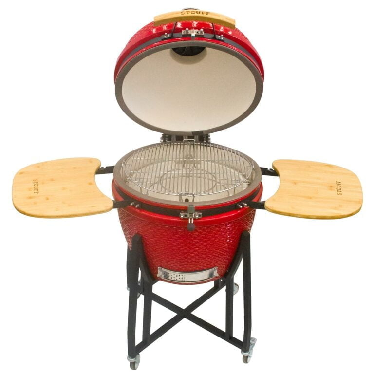 Hyper Fires - - Stouff 3XL ceramic braai - Stouff 24inch Red Open Full View - Product