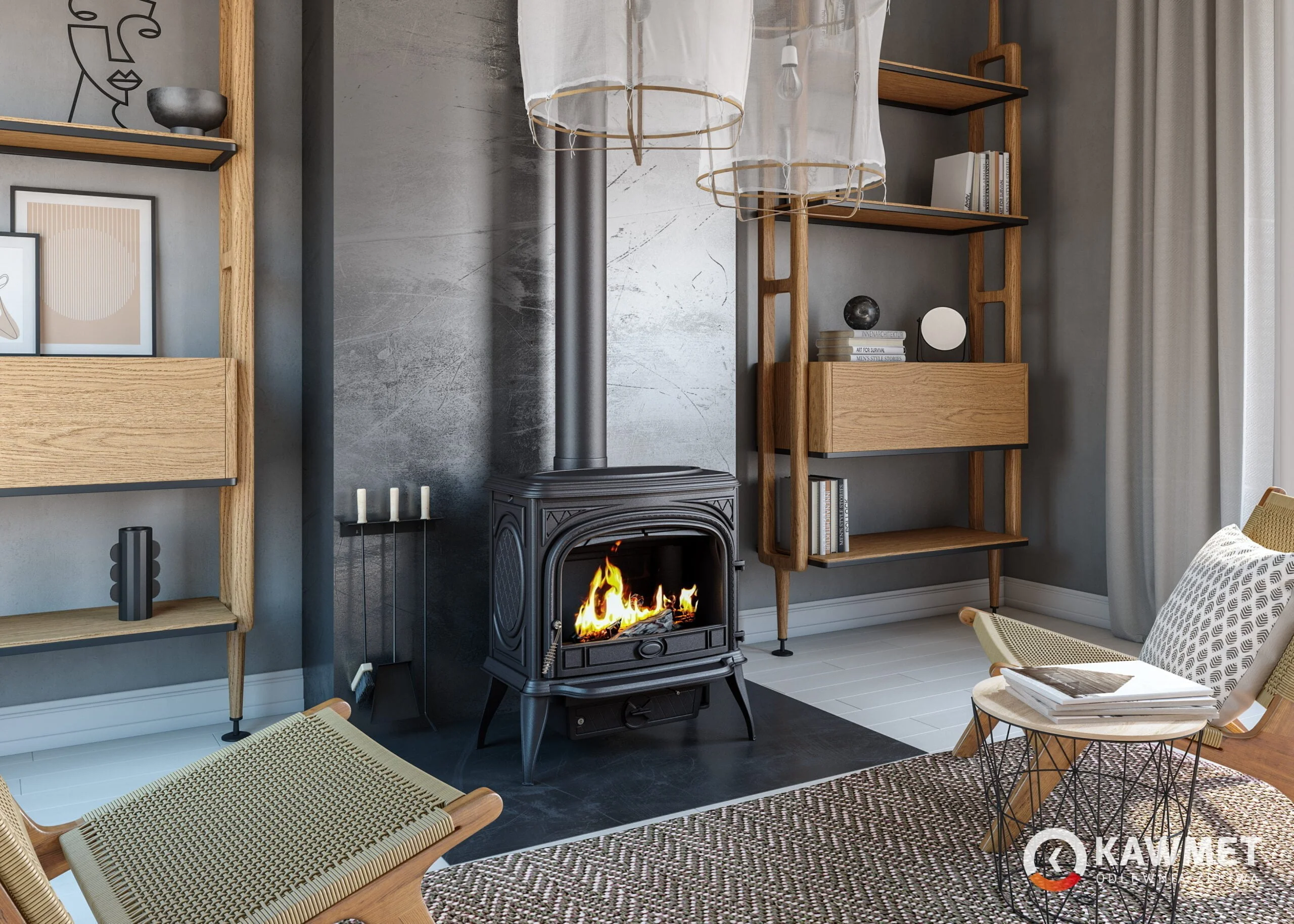 Wood burning stove KAWMET Premium SPHINX S6 ECO (18)