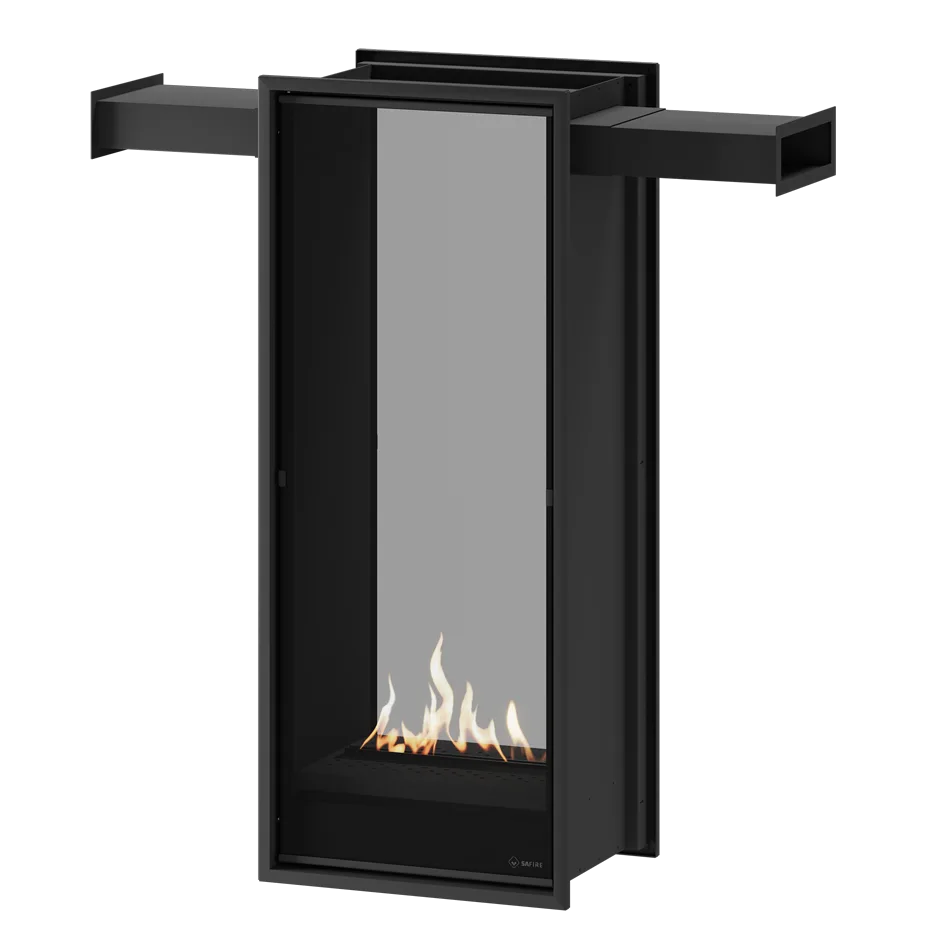SAfire-Pureview-Skyline-600-See-Through-Flueless-Gas-Fireplace-BLACK